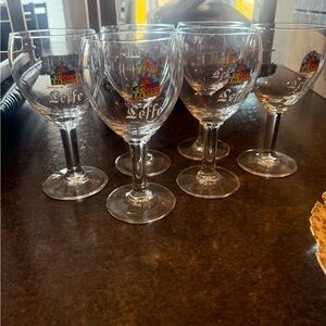 Vintsge goblet Belgium beer glasses